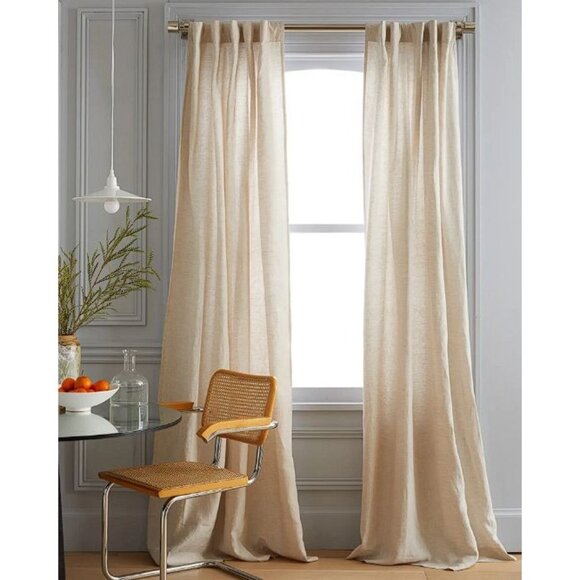 Quince Other - Quince European Linen Curtain Color Flax 48x84 Set of 2